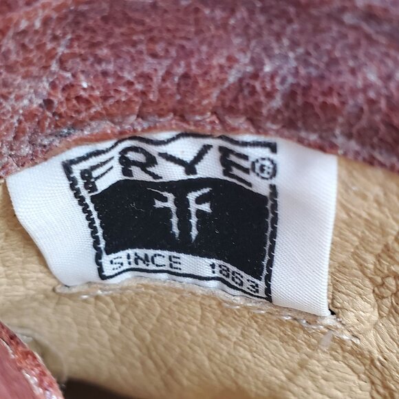 Frye "Phillip" Boot Womens size 5.5 Brown Leather Military Style Zip Ankle Boots - Picture 10 of 13